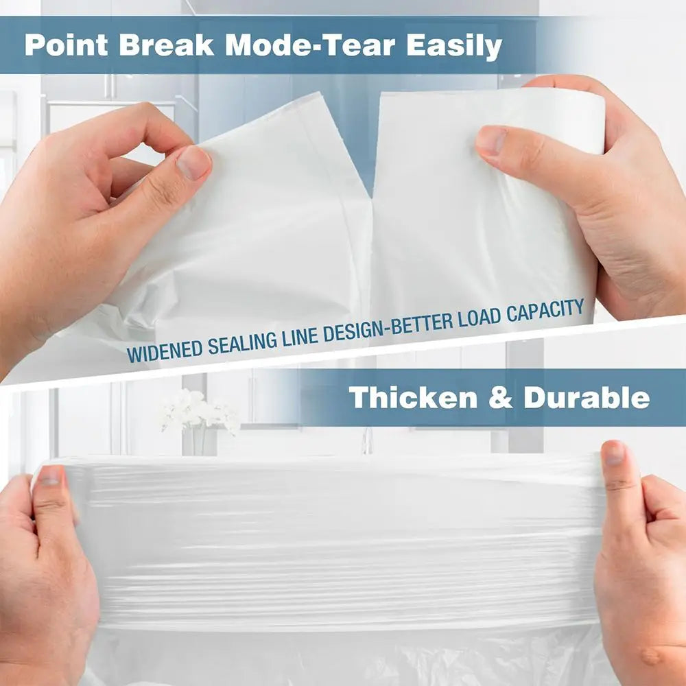 13 Gallon Heavy Duty Trash Bags 130 Count Super Strong Leak Proof Odor Control Disposable Garbage Bags for Kitchen Bathroom Bedr