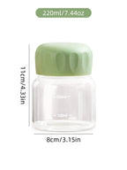 1/2PCS 300ml Small Water Bottle Plastic Portable Leakproof Mug Juice Milk Drinking Cup with Scale for Outdoor Kitchen School