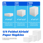 JINYUDOME 25/50/100PCS Linen Feel Cocktail Napkins,Disposable Paper 7.87x7.87in,Folded Square For Wedding,Party,Events,Cafe,Bar