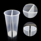 Disposable Bubble Tea Cups Plastic Drinking Cup with Lids 700ml Double Grid Thicken Smoothie Cup for Drinking Share Drinkware