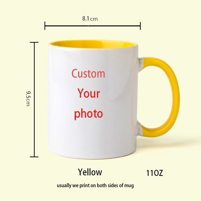Personalized Your Photo Mug, Custom NAME Logo TEXT Cup, Customize Coffee Mugs, Tea Cups, Mothers Day, Wedding Surprised Gift