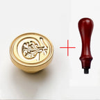 2PCS Clear Sealing Stamp Head Wax Seal Craft Supplies Wax Seal Stamp and Handle Stamp Scrapbooking Supplies Craft HCZ0106