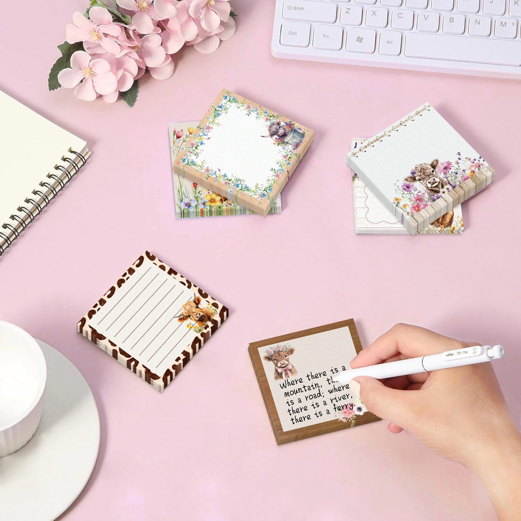 12/24pcs Cute Animals Sticky Notes Set, Refrigerator Memo Pads,Self-Stick Dog Cat Notes Pads for Home Office Gifts Supplies