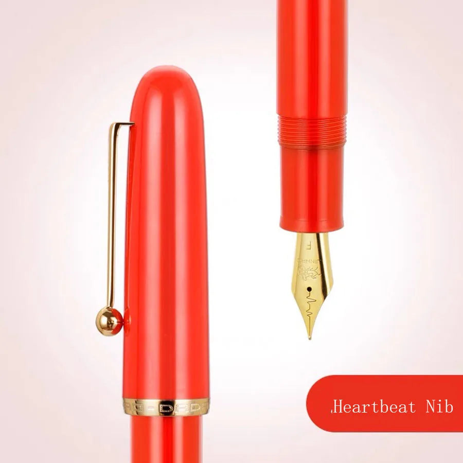 1pc Jinhao 9016/9013 Acrylic Fountain Pen Dadao Series Transparent Brown EF/F/M Nib with Large Capacity Ink Converter