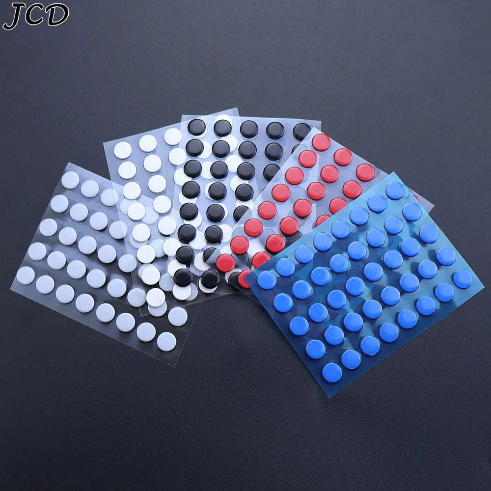 JCD 40Pcs 6.5mm Diameter 0.8mm Thickness Small Dots Universal Mouse Skates for Logitech Rubberized Mouse Foot Glide Feet Sticker