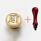 2PCS Clear Sealing Stamp Head Wax Seal Craft Supplies Wax Seal Stamp and Handle Stamp Scrapbooking Supplies Craft HCZ0106