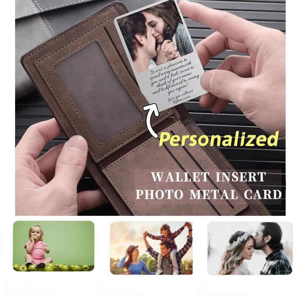 Customized Photo Wallet Card Text VIP Metal Card Personalized Aluminum Sheet Thin Design Picture Business Waterproof Card Gift
