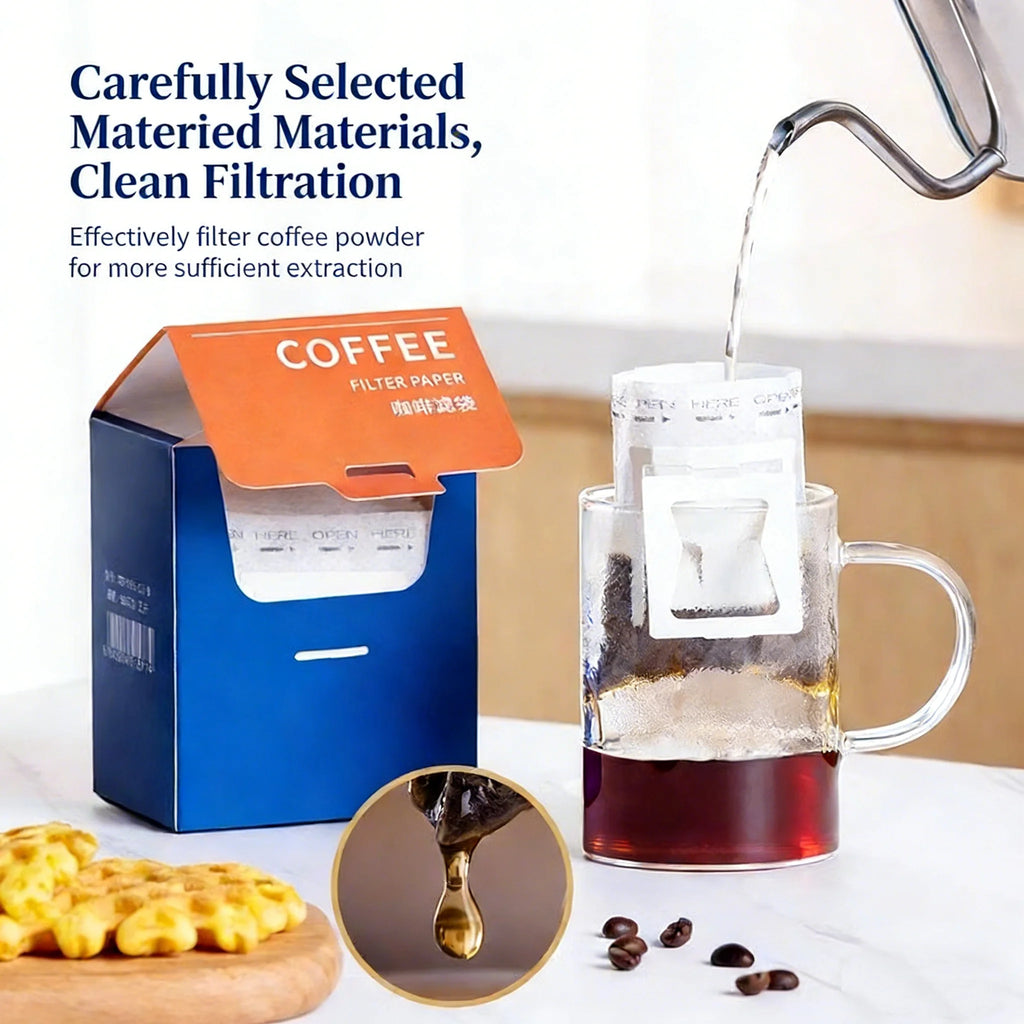 Disposable Coffee Filter Bags Portable Drip Coffee Paper Pack Hanging Ear Espresso Coffee Accessories Tea Brewing Tools