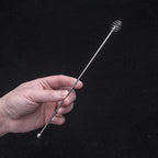 4pcs Mixing Spoon Reusable Coffee Stirrers Long Handle Multi-Function Drink Stirrers Silvery Decorative Stirring Rod Kitchen