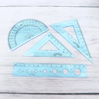 4Pcs Bendable Soft Ruler Set Premium Plastic Student Geometry Tools Clear Scale Portable School Rulers for Kids Boys Girls