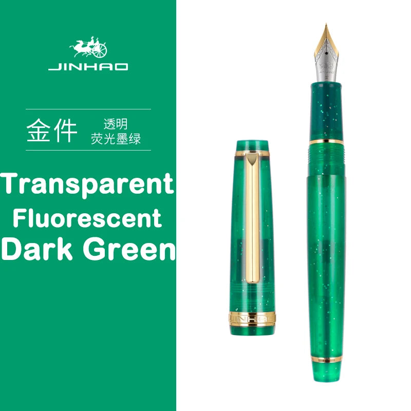 Jinhao 82 Fountain Pen Transparency Plastic Spin Pen Popular EF F M NIB Business Office School Supplies Writing Stationery