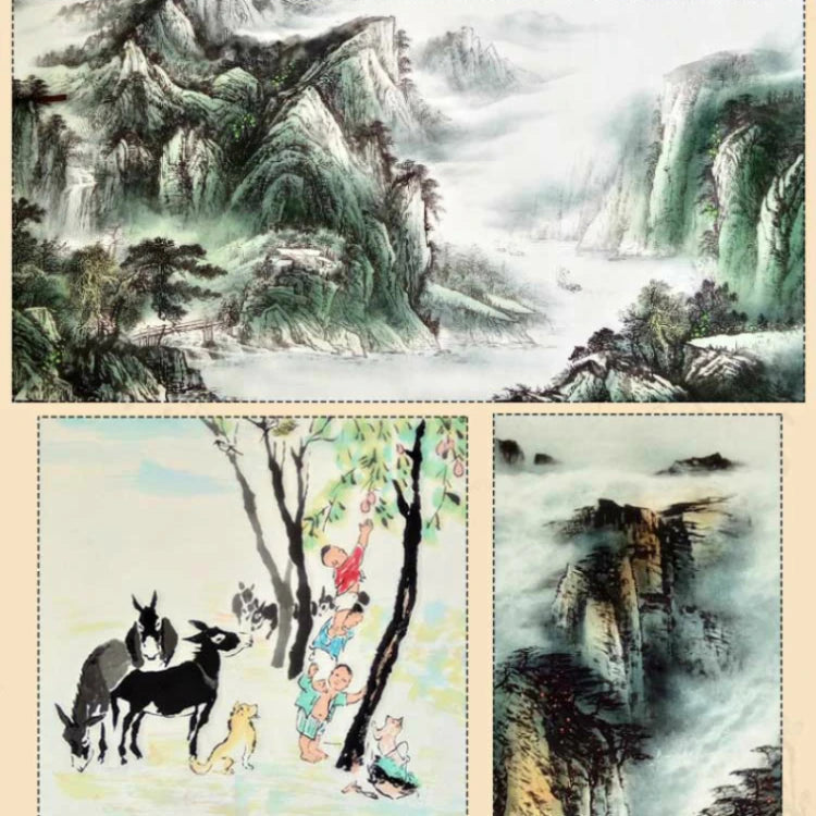 Watercolor Painting Brush Short Woolen Rabbit Mixed Hair Calligraphy Brush Chinese Running Regular Script Brush Pen Tinta China