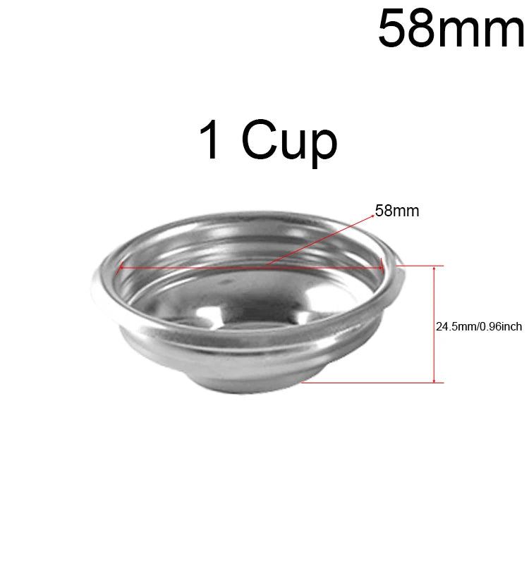 1Pcs 51mm 58mm 1 cup 2 cup 4 cup filter Replacement Filter Basket for Coffee Bottomless Portafilter