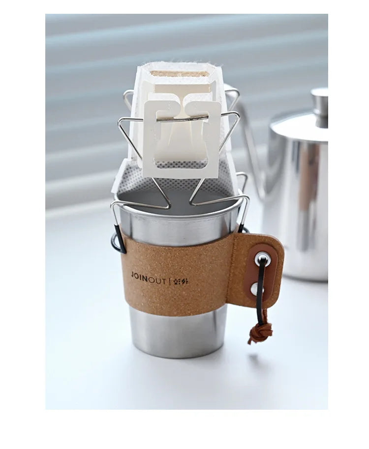 Cafe Drip Bag Coffee Holder,Stainless Steel Coffee Filter Holder,Outdoor Japanese Style Hanging Ear Coffee Holder,Portable Stand