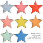 8Pcs Star Paper Plates Party Decoration Disposable Tableware for Dinner Cakes Birthday Wedding Party Supplies
