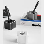 Portable Metal Pen Holder Aluminum Pen Holder with Non-Slip Pad - Versatile Desk Organizer for Bathroom & Office Supplie