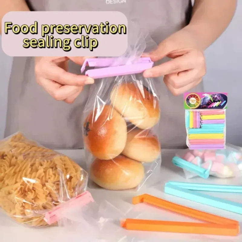 12-60Pcs Portable New Kitchen Storage Food Snack Seal Sealing Bag Clips Sealer Clamp Plastic Tool Kitchen Accessories Wholesale