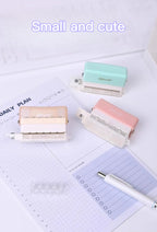 KW-TRIO Mini Portable Multi-Color Punch Hole Binder Punch 6-Hole Punch Multi-Functional Study Organizer Hole Punch