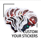 Custom Waterproof Stickers PVC Vinyl Logo Cartoon Design Brand Decorate Laptop Cut Personalized Sticker Glossy Film for Business