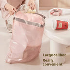 100Pcs Purple Drawstring Trash Bags Thick Leak-Proof Disposable Plastic Bags For Kitchen Bathroom Bedroom Living Room
