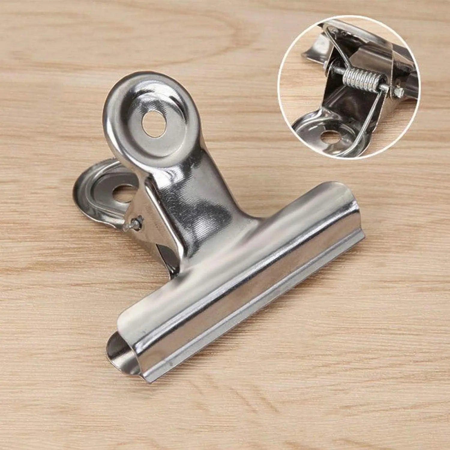6Pcs Metal Paper Clip Foldback Metal Binder Clips Multi-functional Clamp Binder Paper Clips Office School Stationery Supplies