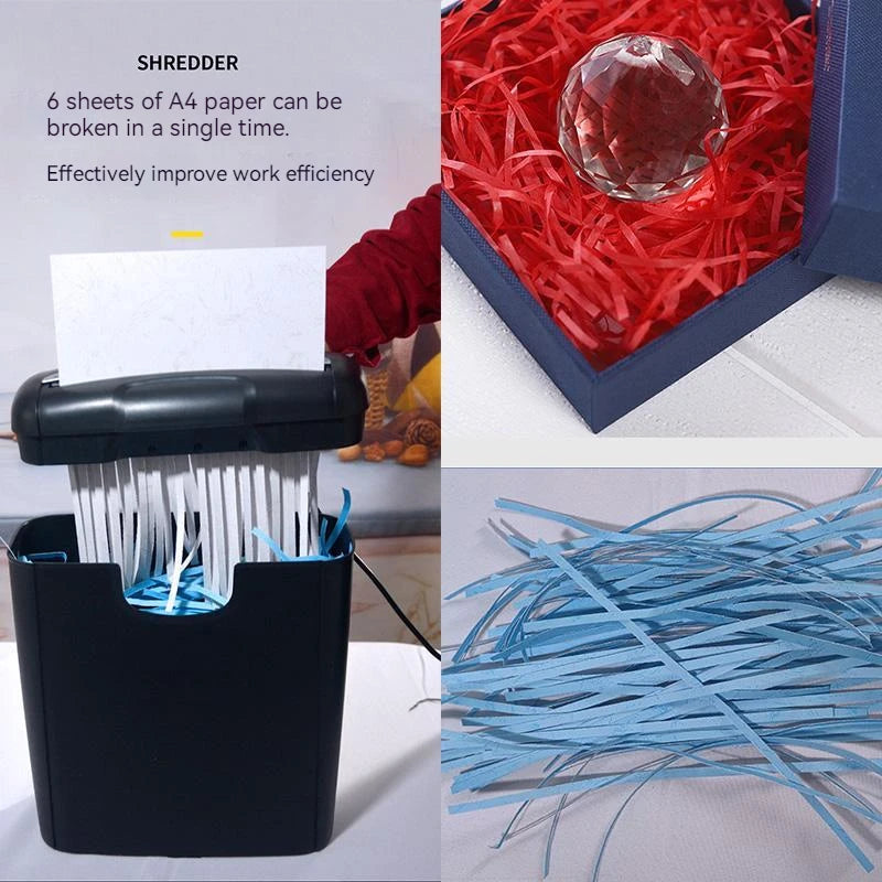 Small Shredder Grinder For Office Household A4 Size Paper Cutter Mini Gear Automatic Electric Bill Shredder Office Electronics