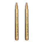 2/1Pc Brush Metallic Marker Pens Gold Silver Color Permanent Art Marker For Manga Crafts Scrapbooking School Stationery Supplies