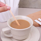 100/300Pcs 5.5Inch Disposable Wooden Coffee Stirrers Individually Wrapped Tea Drink Cocktail Mixer Swizzle Sticks Round End