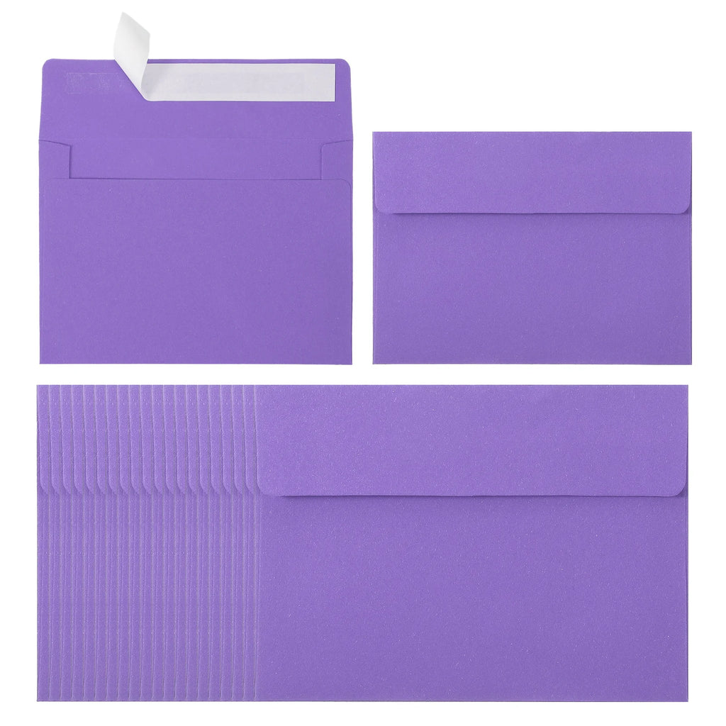 24Pcs A2 Envelopes Self Seal 110gsm Paper Invitation Envelopes for Postcard Wedding Greeting Cards Photos Announcement Mailing