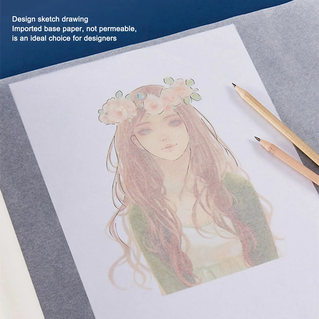 Tracing Paper Roll 18in 44cm Wide Pattern Paper Practicality Good Ink Absorption Easy To Use High Transparency for Dressmaking