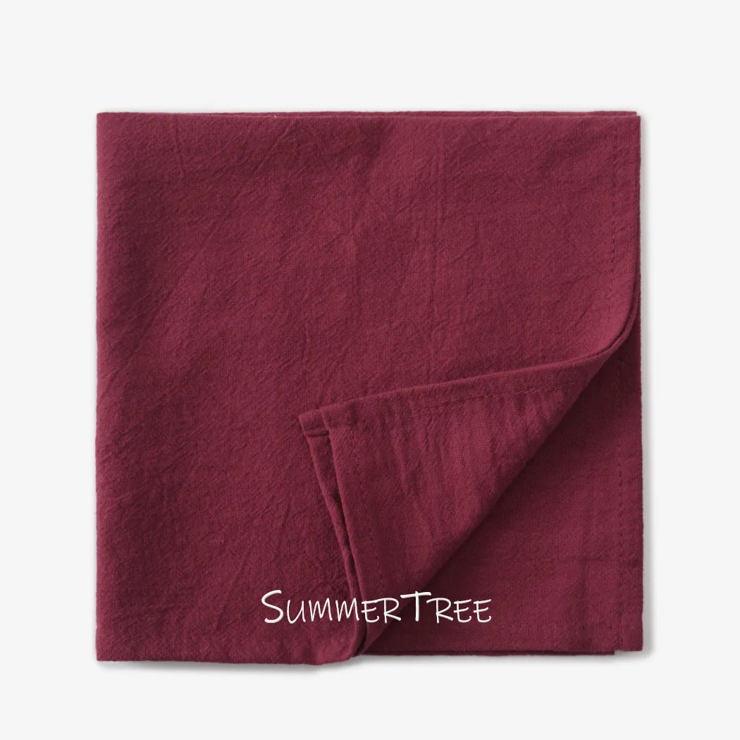 6pcs 40x40cm Cloth Napkins Washed Cotton Dinner Table Napkin Square Soft Absorbent Washable for Home Wedding Party Decoration