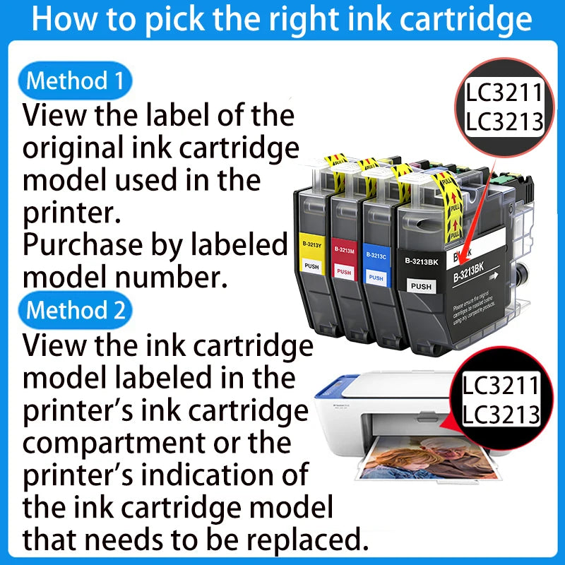 LC3213XL LC3213 LC3211 Ink Cartridge Compatible For Brother DCP-J572DW  DCP-J772DW  DCP-J774DW MFC-J491DW  MFC-J497DW Printer