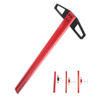 T Type Woodworking Ruler Hole Positioning Scribing Gauge Aluminum Alloy Measuring Tool for Carpenter