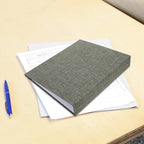 A4 3 Ring Binder Minimalist Design Fabric Hardcover Document Protector for School Office Home Use Paper Page Organizer Report