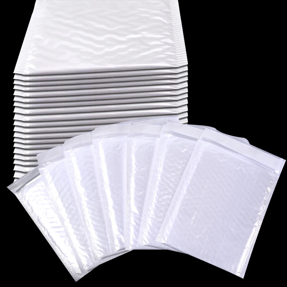 20/10Pcs Shipping Bags White Foam Envelope Bubble Mailers Wholesale with Different Specifications Send Packaging Soft Envelope