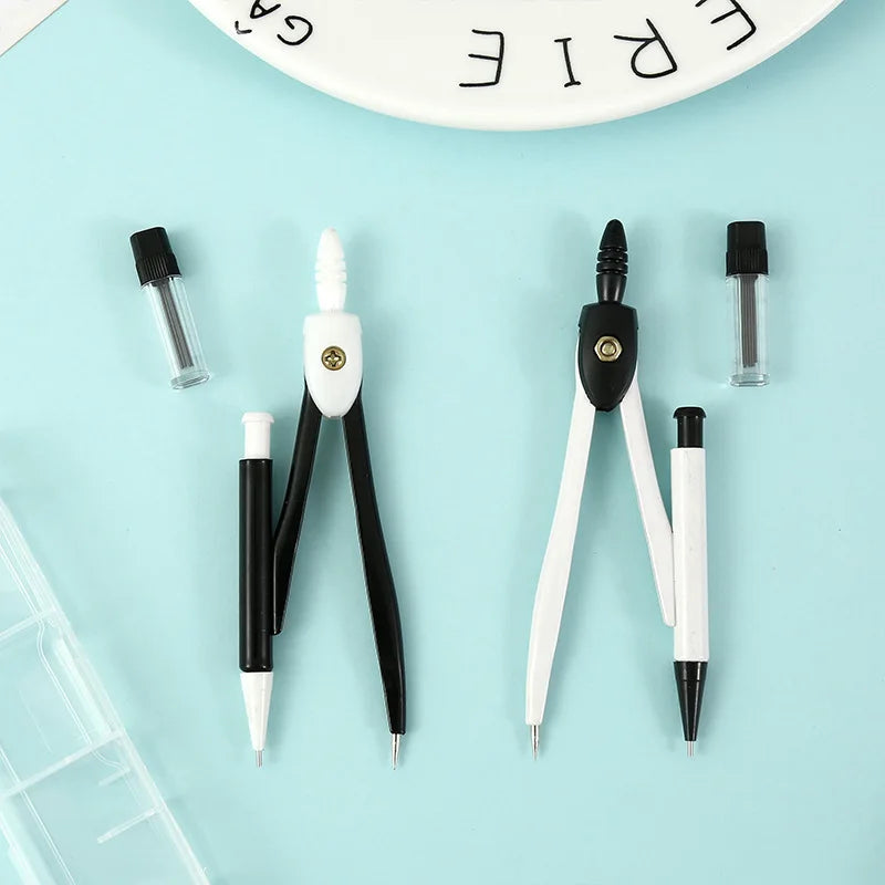 School Compasses with 0.7mm pencil lead Maths Drawing Tools