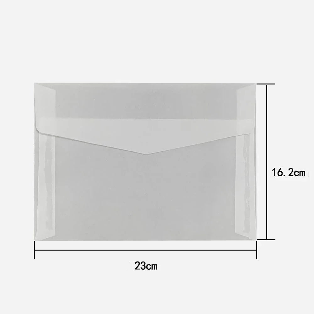 50pcs/lot Translucent Envelopes European Sulfuric Acid Paper Envelope for Wedding Invitation Business Supplies Giftbox Storage