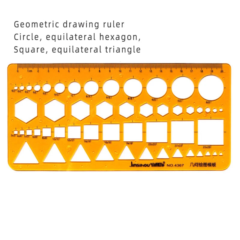 Template Measuring Ruler Circular Oval Ruler Durable K Resin Drawing Design Furniture Architect Template Drafting Ruler