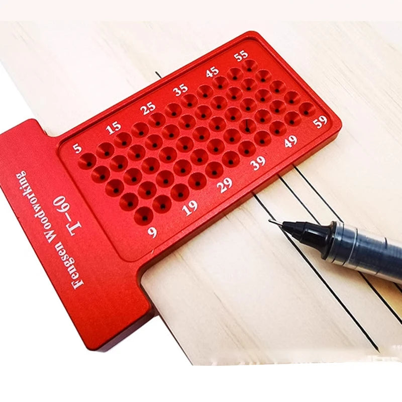 160/200mm Square T-type Scriber Mark Measurement Aluminum Alloy Precision Cross-Calibration Ruler Woodworking Tools