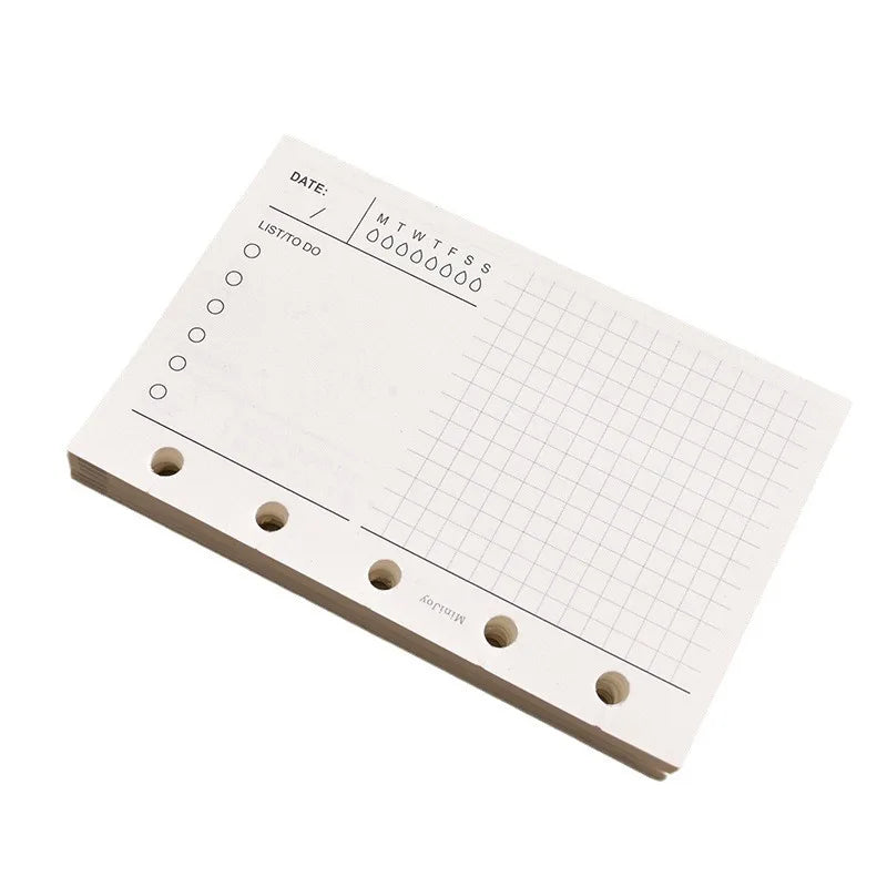 Refillable Dot Grid & Lined Paper Journal Planner Weekly Monthly Agenda To Do List Notebook Portable Office School Stationery Organizer Set