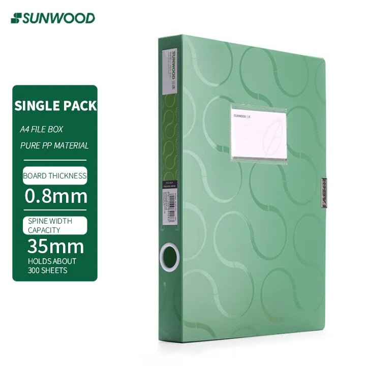 SUNWOOD Plato Series A4 File Organizer Boxes,  Colorful Document Storage Folders, Mixed Colors, FBE4006,FBE4007