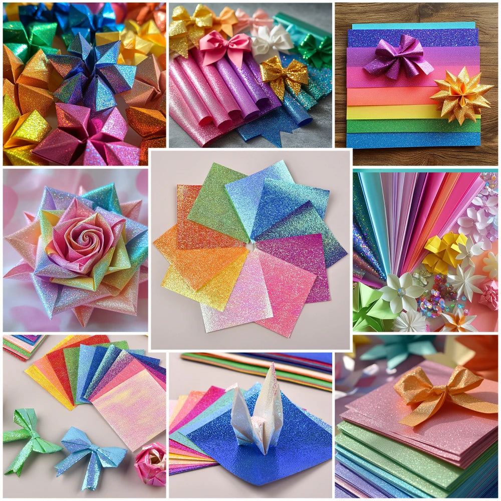 50Pcs Metallic Pearl Cardstock Paper Shimmer DIY Shiny Craft For Wedding, Scrapbook, Craft, Cards Party Decoration