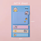 Cartoon Sticky Notes kawaii Cute Memo Pad Portable Index Label Stickers Notes School Stationery Supplies