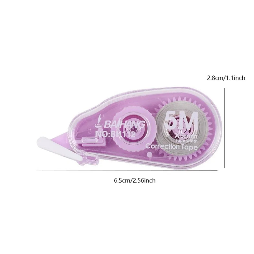 6Pcs/set Bagged Macaron Correction Tape Kawaii Colorful Correction Band 5m*6mm Students Correction Stationery Office Supplies