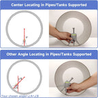 Pipe Center Finder Measure Adjustable Dial Bubble Protractor Measure Pipe Diameter Over 1/2" and Upand up With 4" Y Type Base