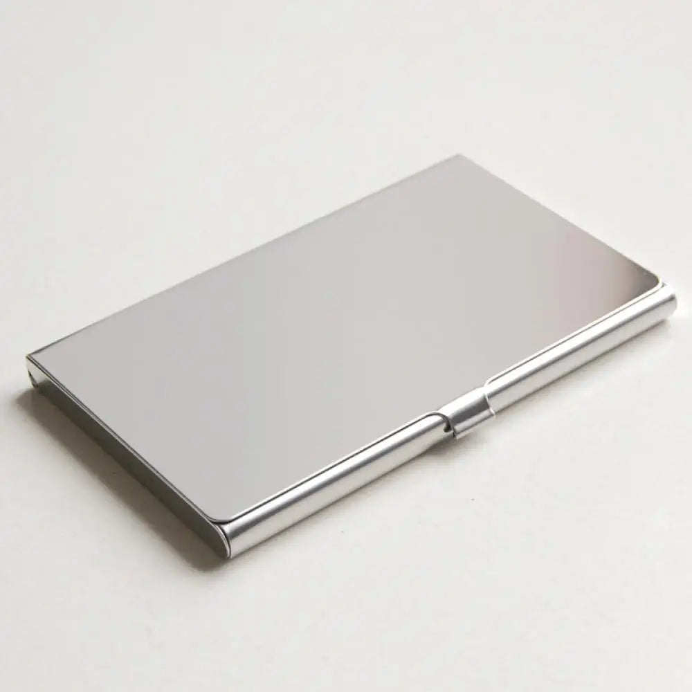 2022 New Waterproof Stainless Steel Business ID Credit Card Holder Luxury Silver Aluminium Case Cover Unisex Card Wallet