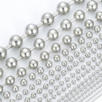 1.5 2.0 2.4 3.2 4 6 8 10mm Stainless Steel Ball Chain Bulk Bead Chain Necklace Connector Clasp For DIY Necklace Jewelry Making