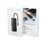 Basix USB C HUB 4K 30Hz Type C to HD-MI DP VGA Gigabit Ethernet USB 3.0 PD 100W Adapter For Macbook Air Pro M2 M1 PC Accessories