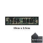 1PC Custom Name Patch Stripes Badge 10X2.5CM,8X5CM,10X4CM, 8X2.5CM,12X2.5CM,15X5CM,20X7CM, Iron On Hook Loop camouflage