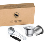 Reusable Nespresso Coffee Capsules Cup Stainless steel Refillable Coffee Capsule Refilling Filter Coffeeware